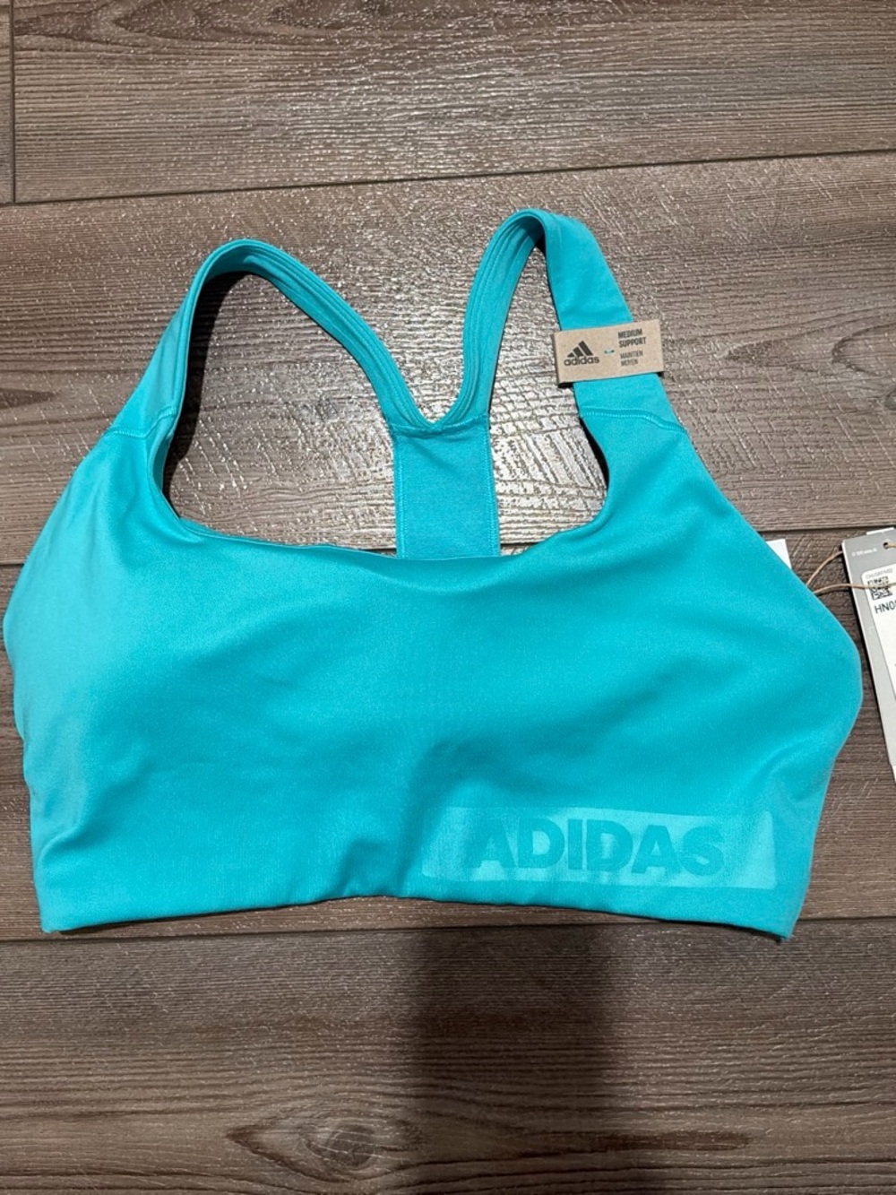 adidas Turquoise Racerback Sports Bra